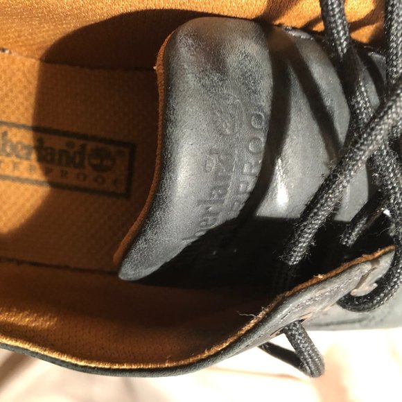 Timberland men lace up black nubuck leather shoes, 10.5